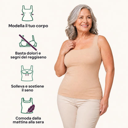 Canotta Comfort con Reggiseno Incorporato – Senza Ferretto