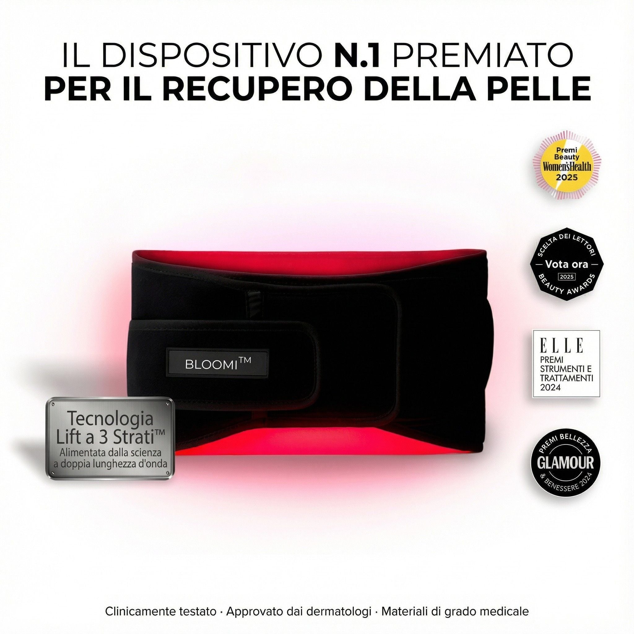 BLOOMI™ | Fascia a Luce Rossa per Rassodare la Pancia e Ritrovare la Fiducia